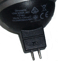lampvoet GU5.3 van een 10W ledspot lampvoet GU5.3 van een 10W ledspot